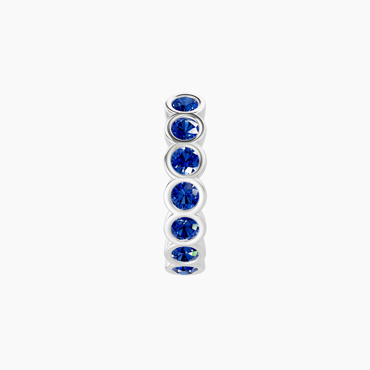 Neith | 18k White Gold 8 mm Sapphire Hoop Piercing