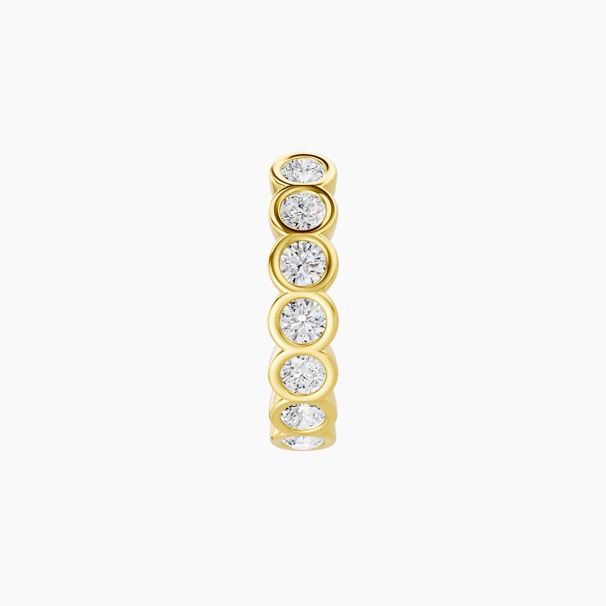 Neith | 18k Yellow Gold 8 mm Diamond Hoop Piercing