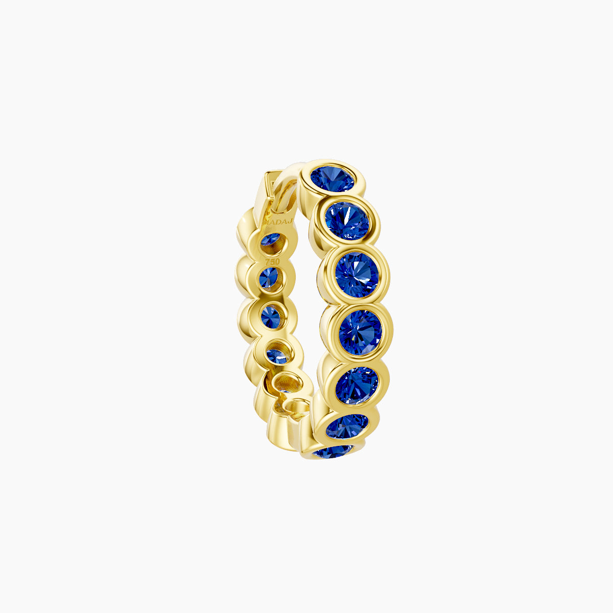 Neith | 18k Yellow Gold 8 mm Sapphire Hoop Piercing