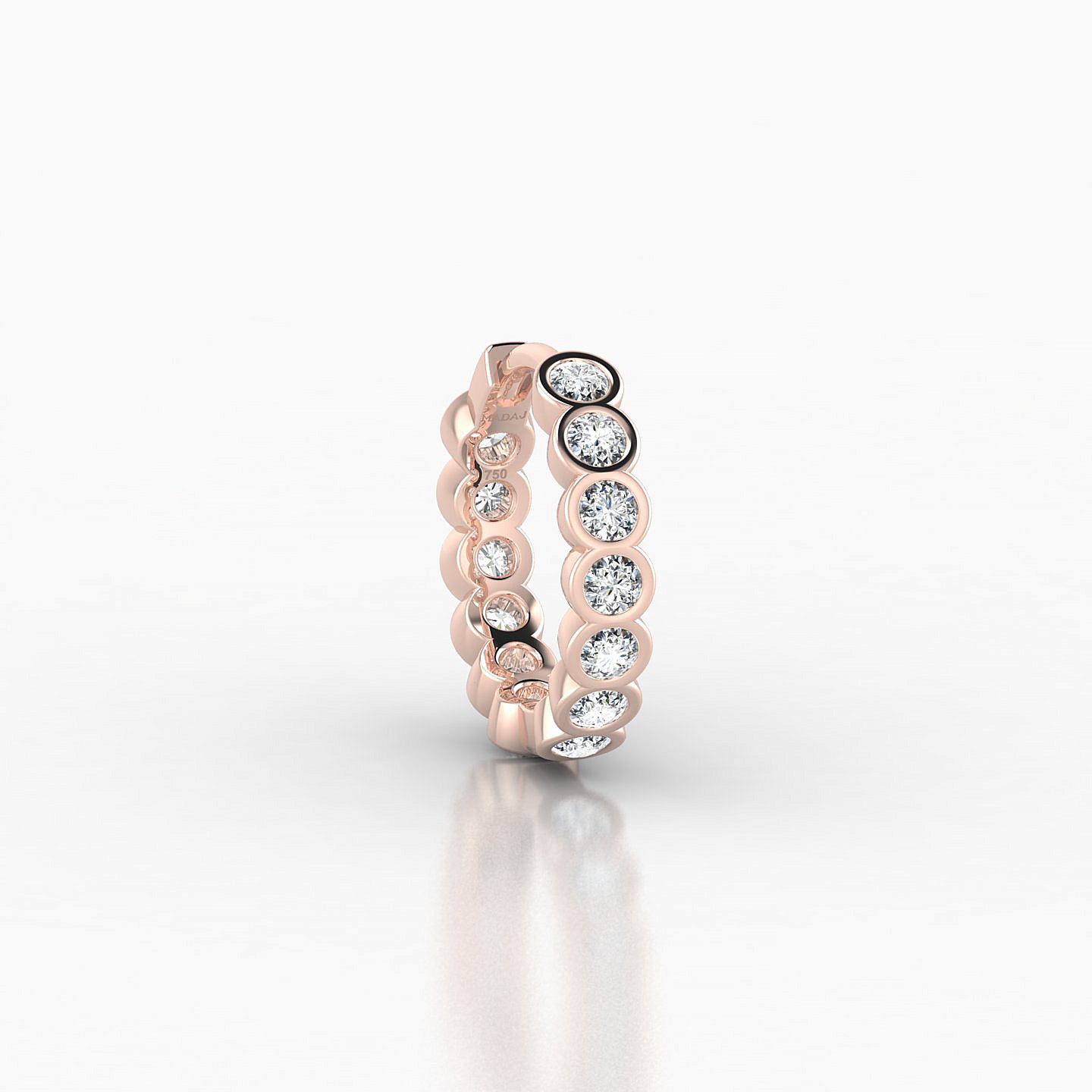 Neith | 18k Rose Gold 8 mm Diamond Hoop Piercing