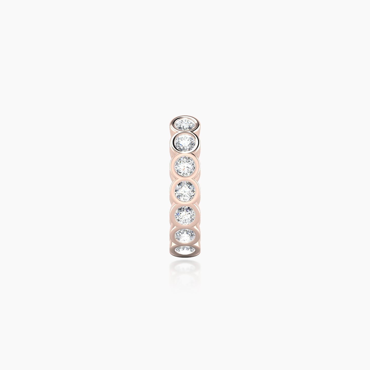 Neith | 18k Rose Gold 8 mm Diamond Hoop Piercing