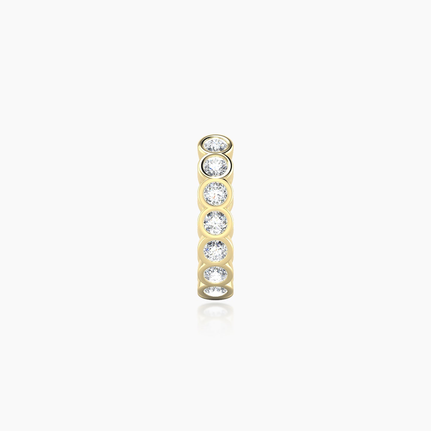 Neith | 18k Yellow Gold 8 mm Diamond Hoop Piercing