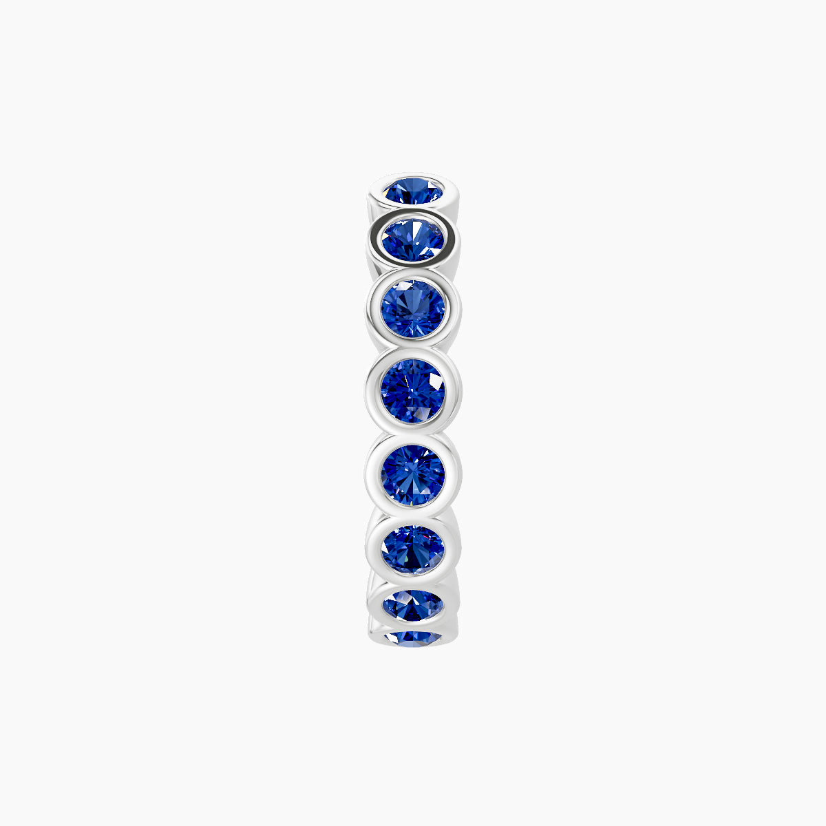 Neith | 18k White Gold 9.5 mm Sapphire Hoop Piercing