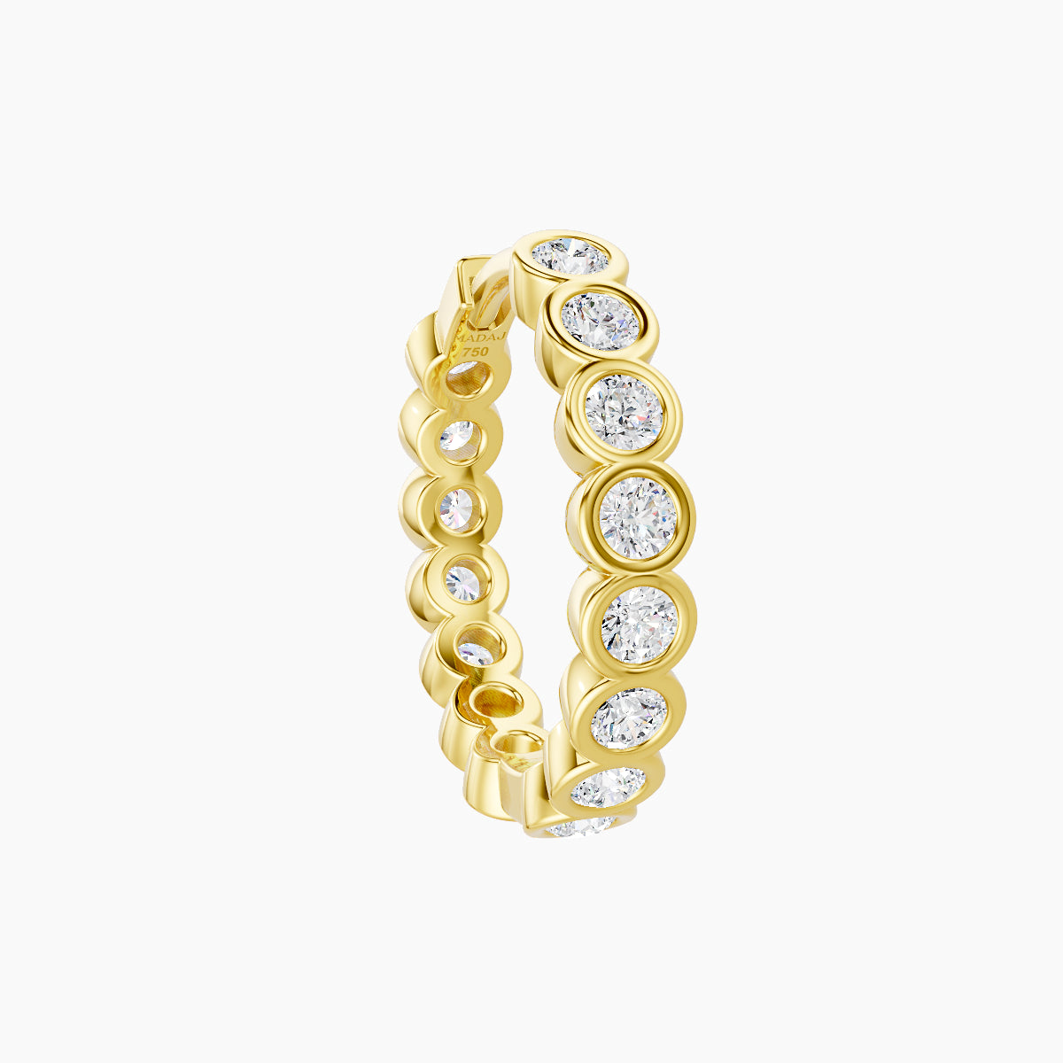 Neith | 18k Yellow Gold 9.5 mm Diamond Hoop Piercing