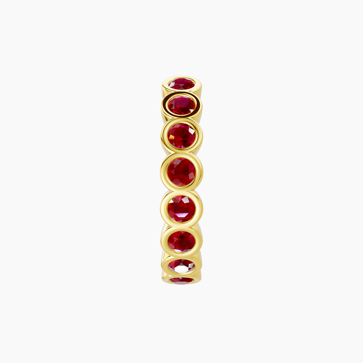 Neith | 18k Yellow Gold 9.5 mm Ruby Hoop Piercing
