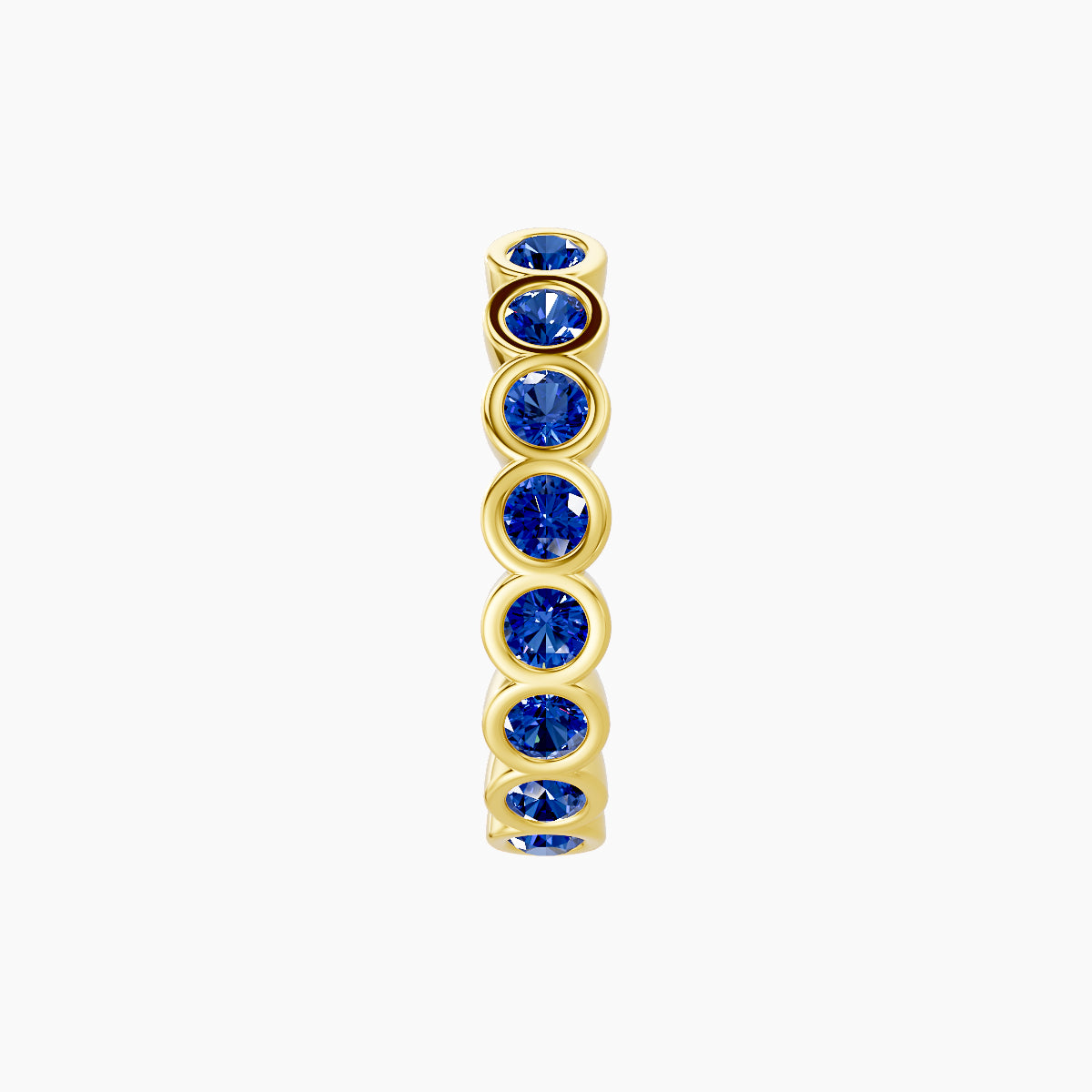 Neith | 18k Yellow Gold 9.5 mm Sapphire Hoop Piercing