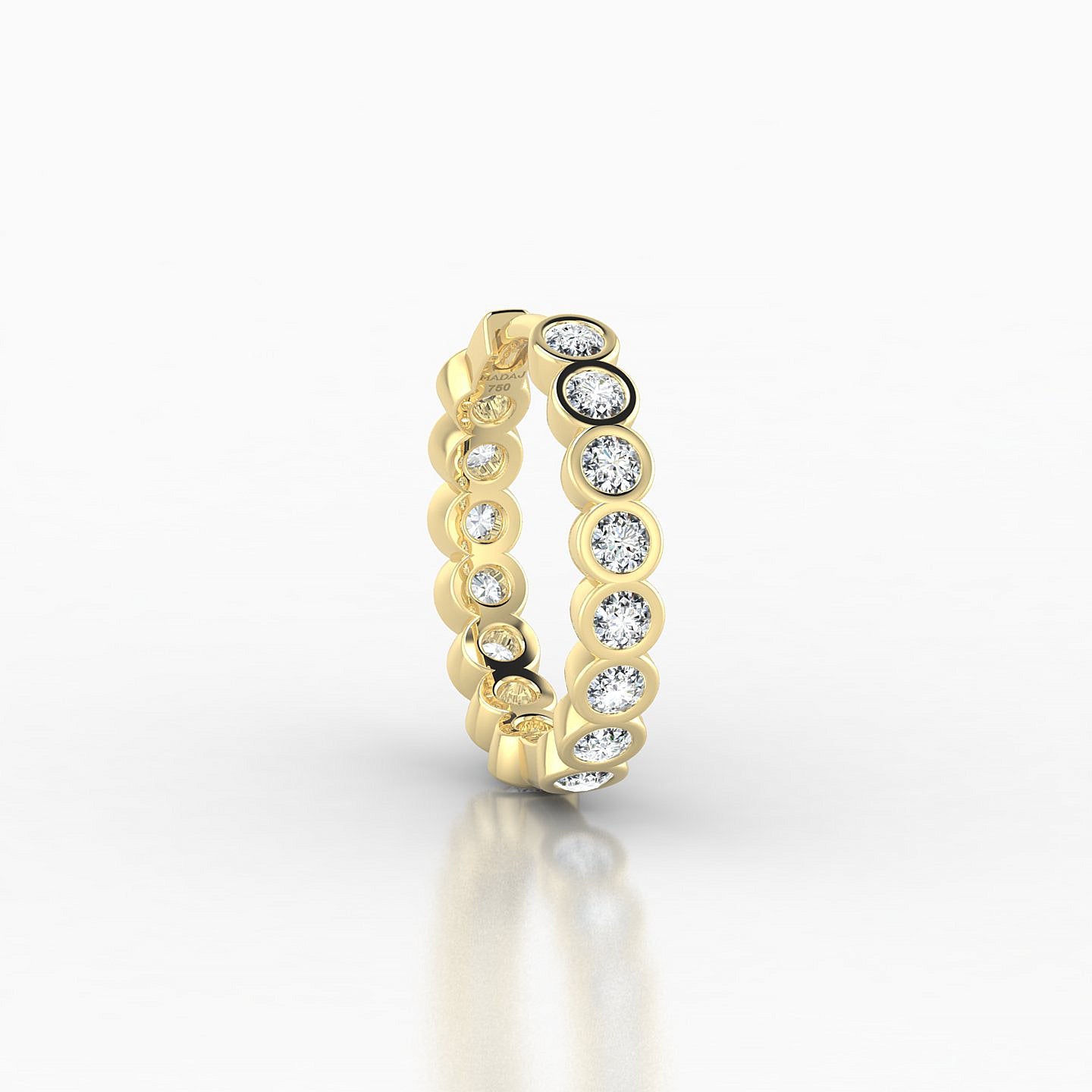 Neith | 18k Yellow Gold 9.5 mm Diamond Hoop Piercing