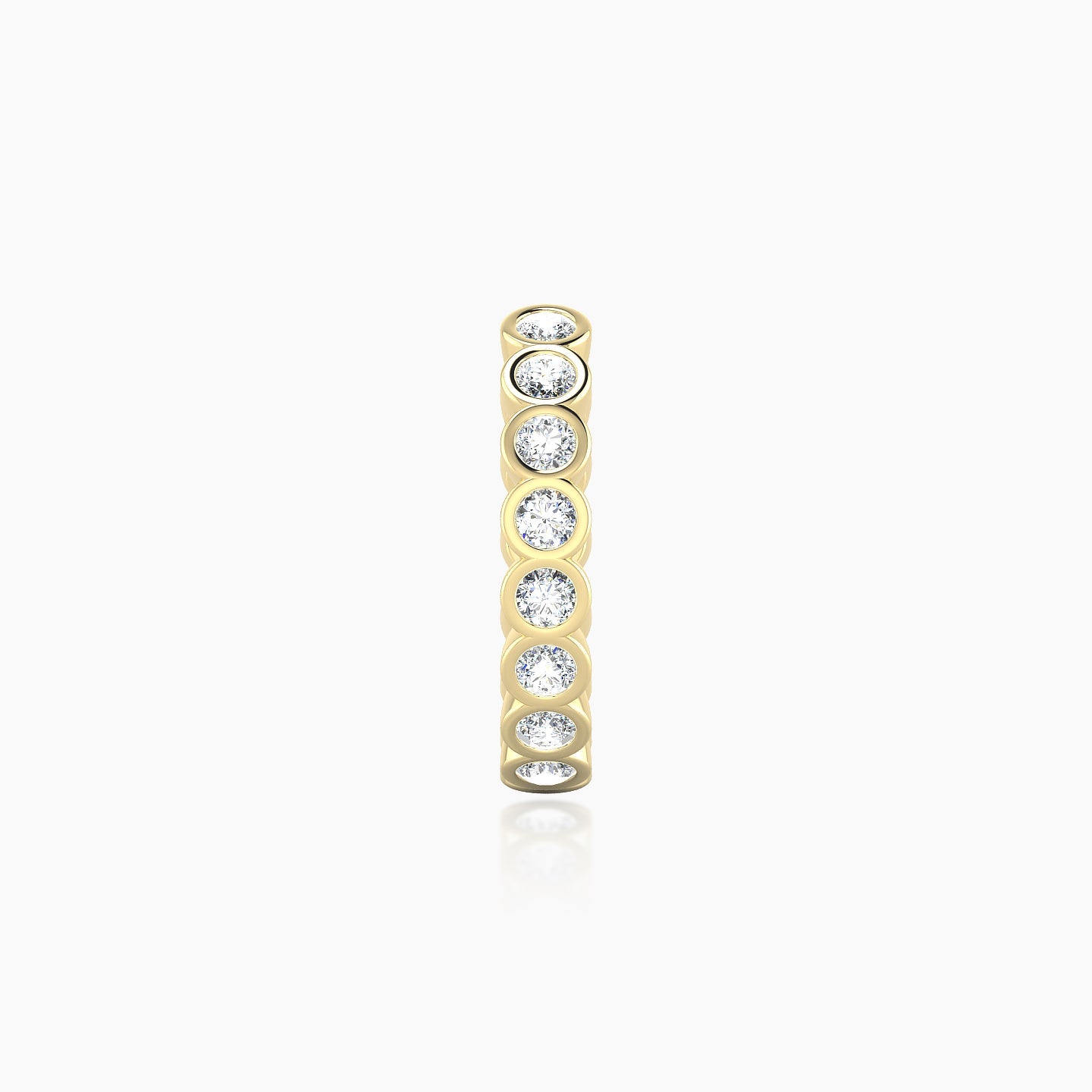 Neith | 18k Yellow Gold 9.5 mm Diamond Hoop Piercing