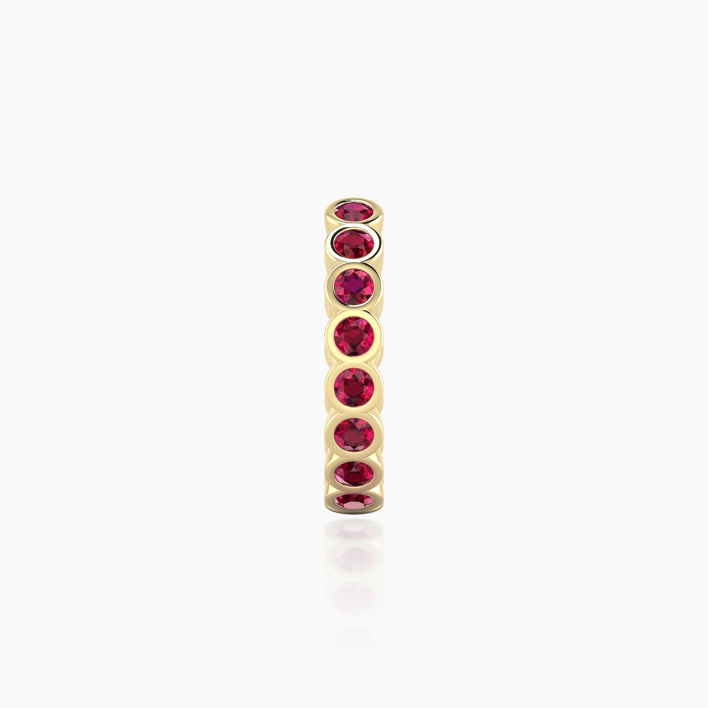 Neith | 18k Yellow Gold 9.5 mm Ruby Hoop Piercing