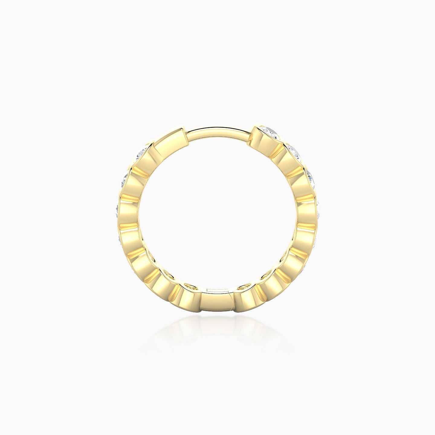 Neith | 18k Yellow Gold 9.5 mm Diamond Hoop Piercing
