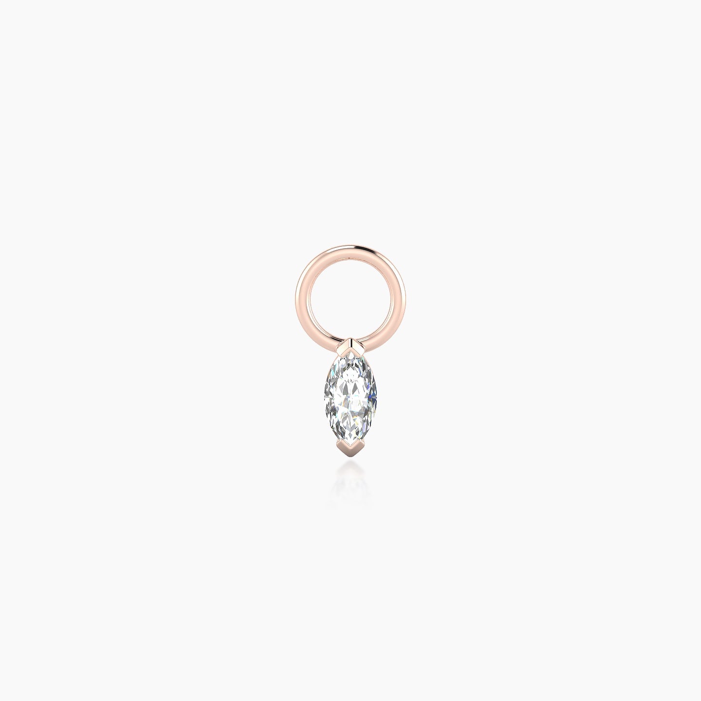 Nut | 18k Rose Gold 5 mm Marquise Diamond Charm