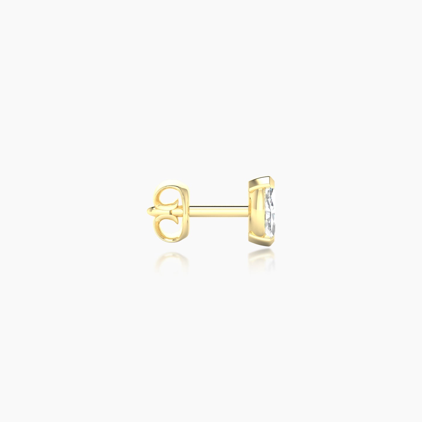 Nut | 18k Yellow Gold 5 mm Marquise Diamond Earring