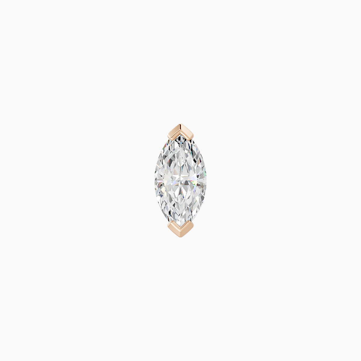 Nut | 18k Rose Gold 7 mm 8 mm Marquise Diamond Piercing