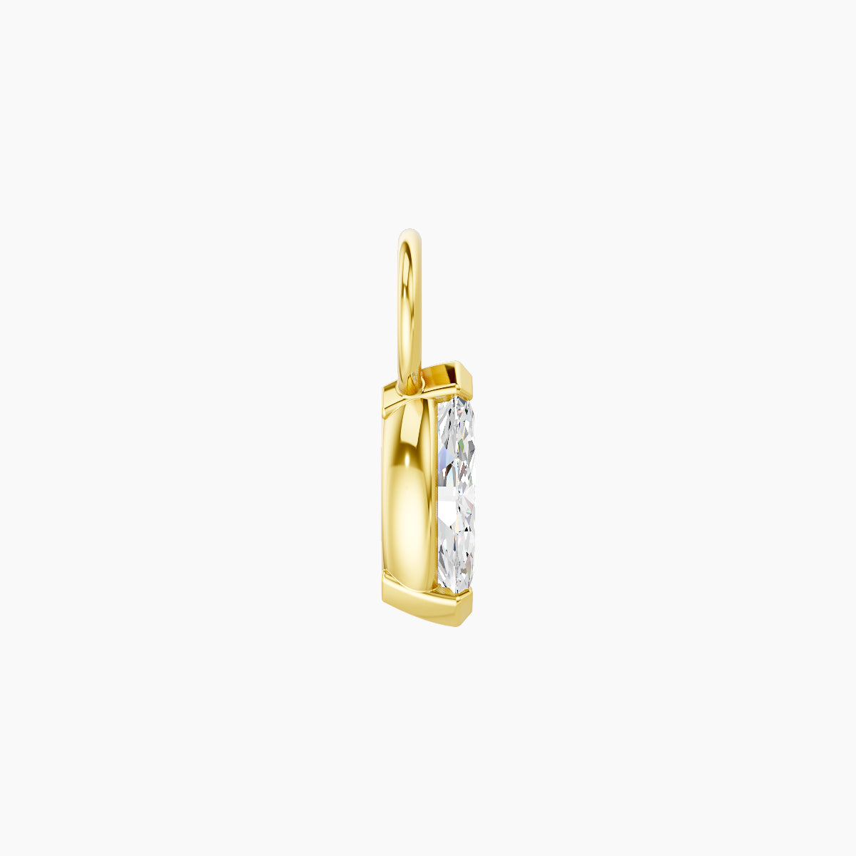 Nut | 18k Yellow Gold 7 mm Marquise Diamond Charm