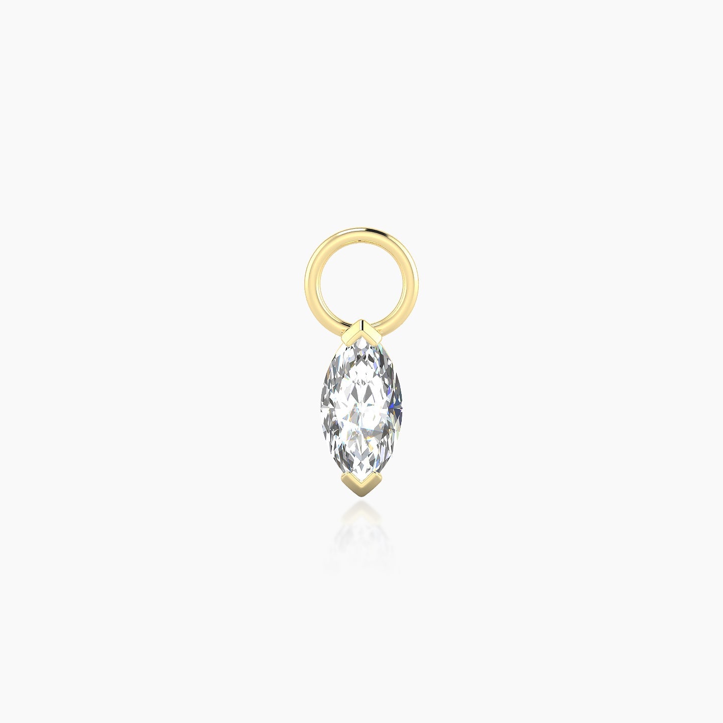 Nut | 18k Yellow Gold 7 mm Marquise Diamond Charm