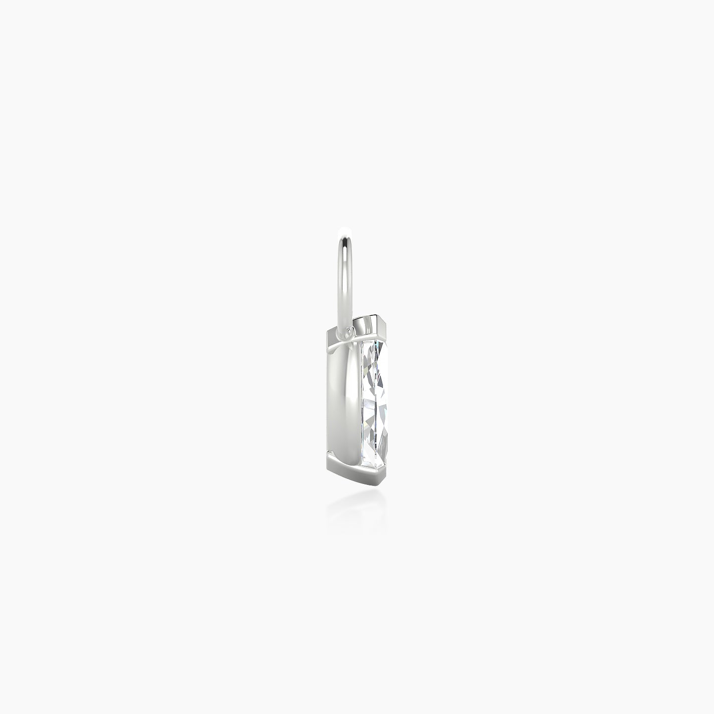 Nut | 18k White Gold 7 mm Marquise Diamond Charm