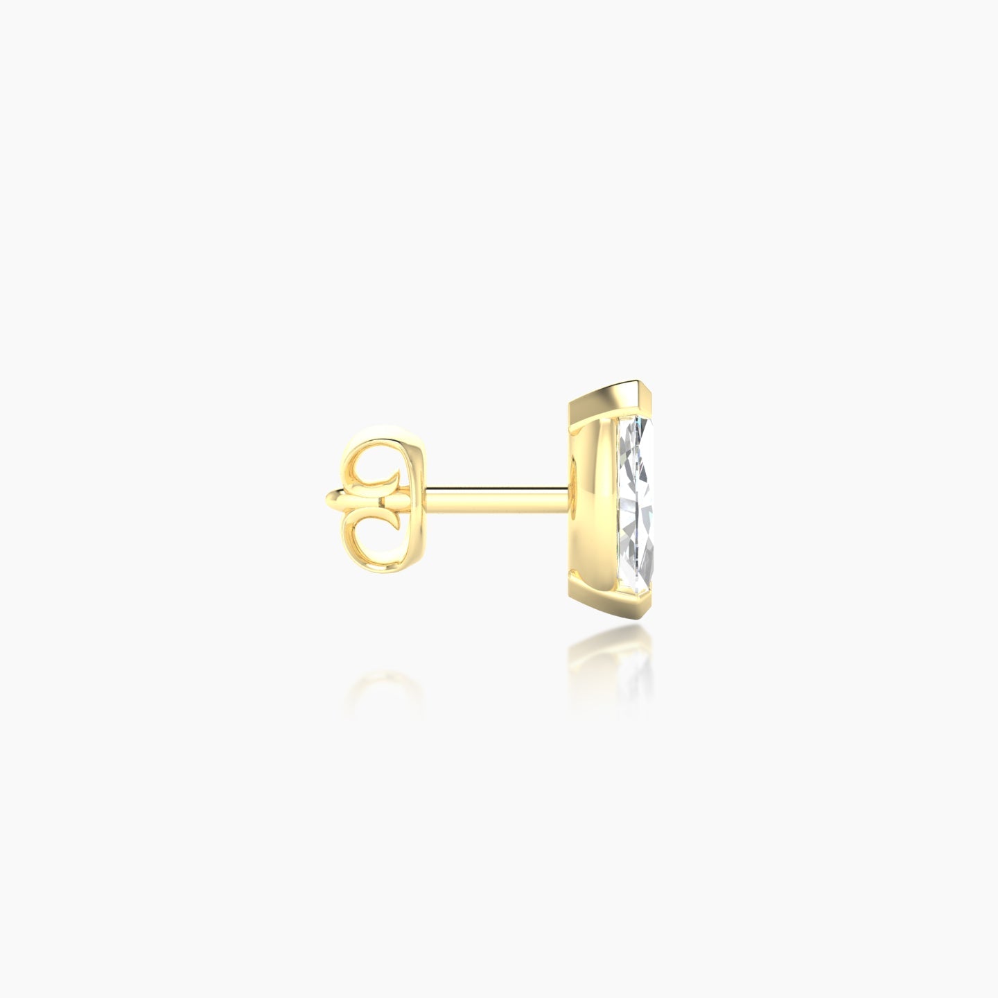 Nut | 18k Yellow Gold 7 mm Marquise Diamond Earring