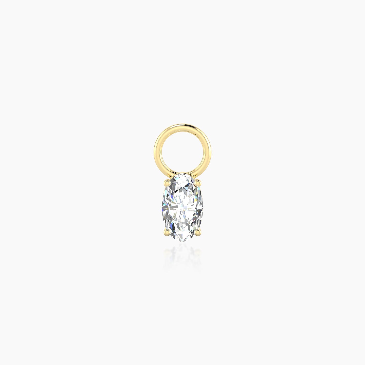 Nut | 18k Yellow Gold 5 mm Oval Diamond Charm