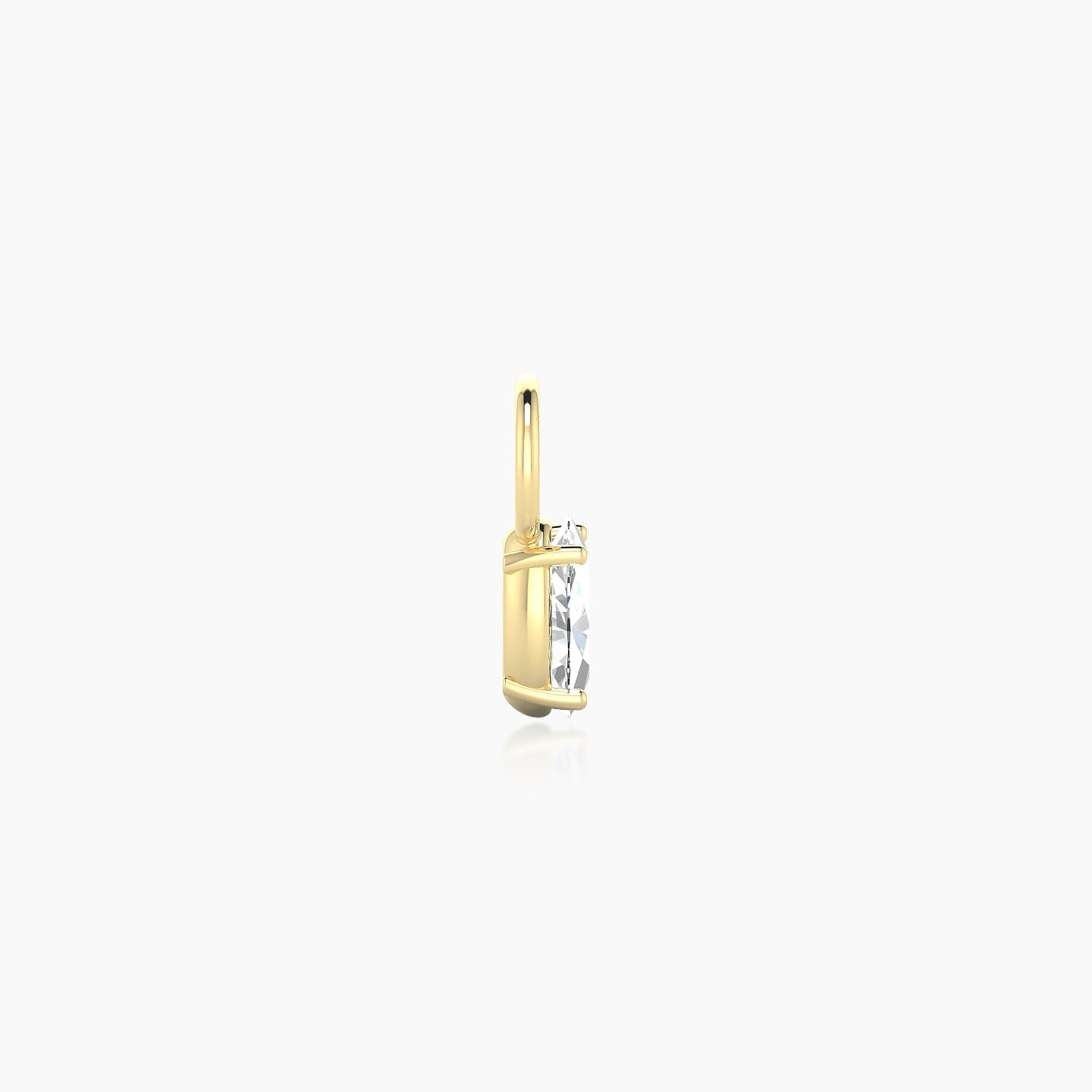 Nut | 18k Yellow Gold 5 mm Oval Diamond Charm