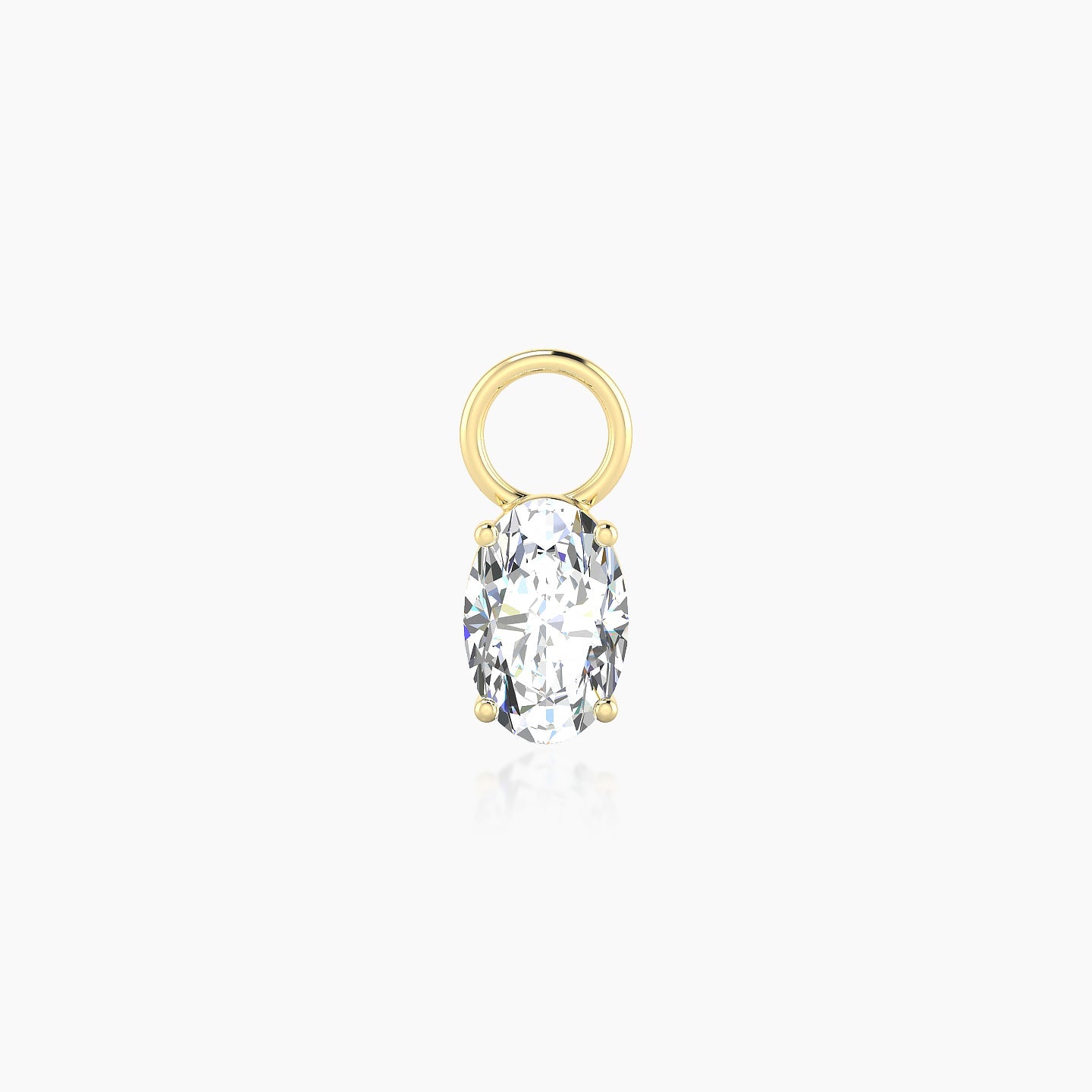 Nut | 18k Yellow Gold 6 mm Oval Diamond Charm