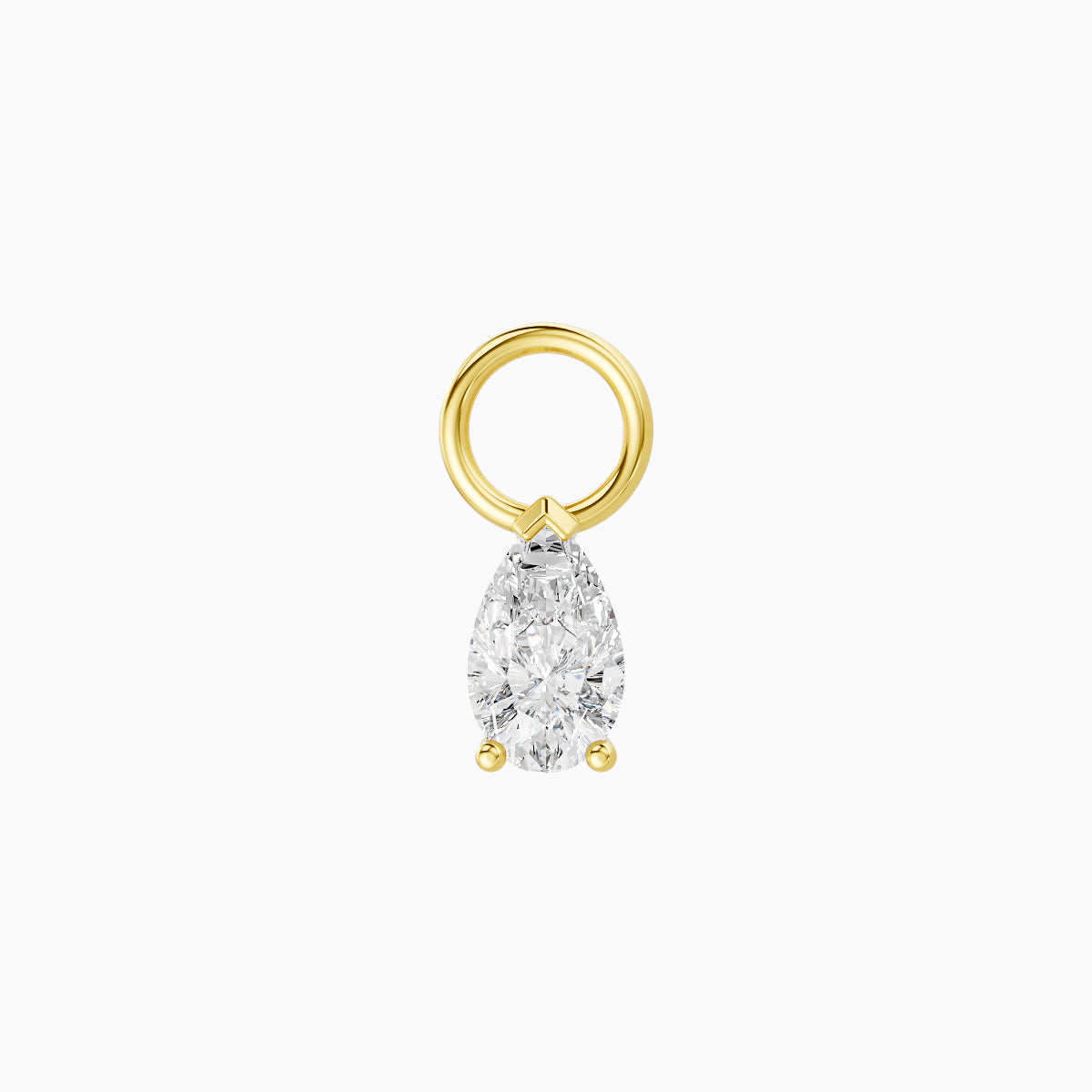 Nut | 18k Yellow Gold 5.5 mm Pear Diamond Charm