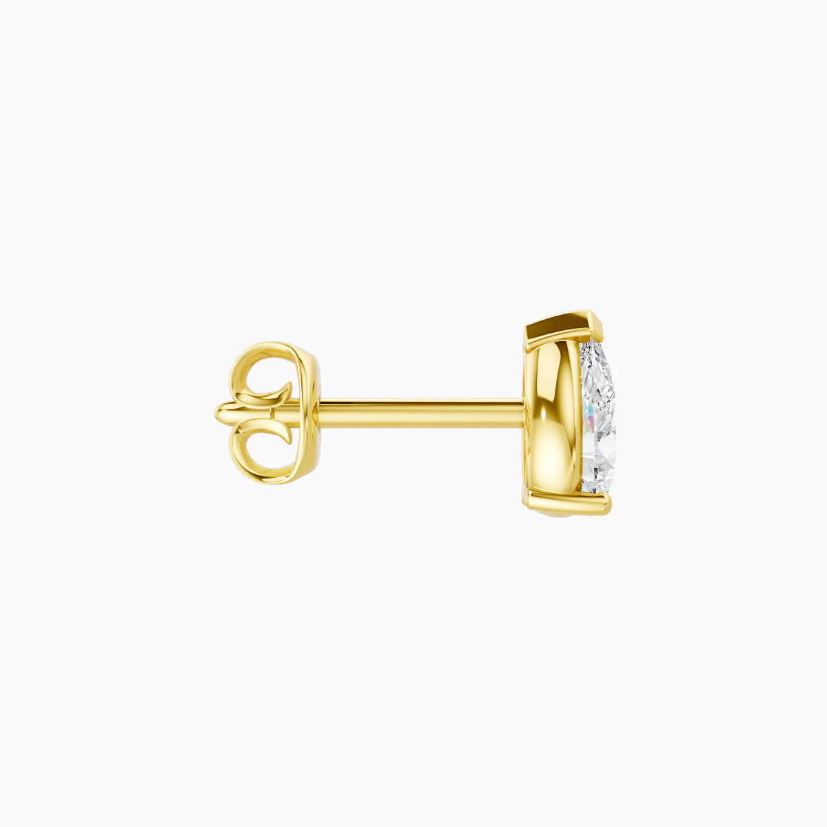Nut | 18k Yellow Gold 5.5 mm Pear Diamond Earring