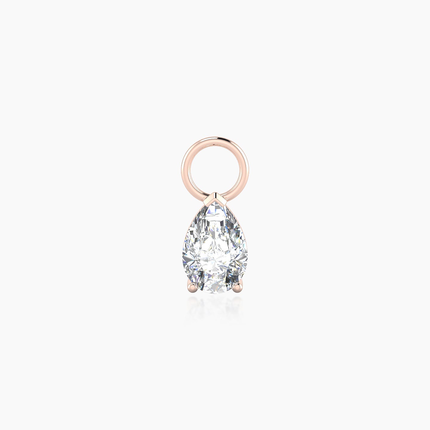 Nut | 18k Rose Gold 6.5 mm Pear Diamond Charm