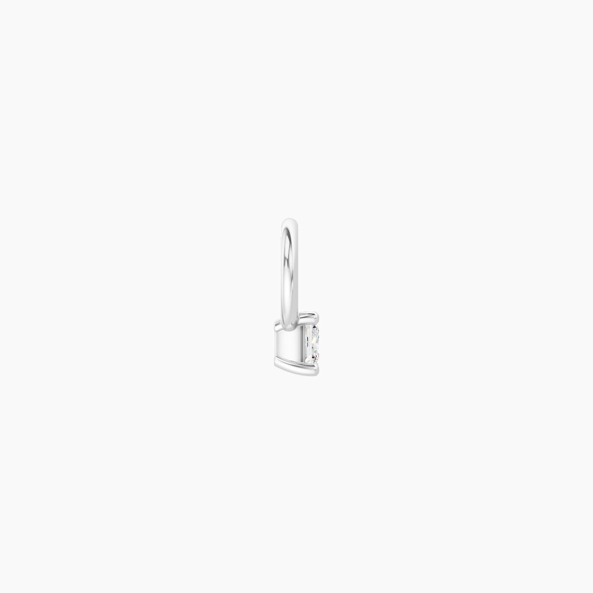 Nut | 18k White Gold 2.5 mm Princess Diamond Charm
