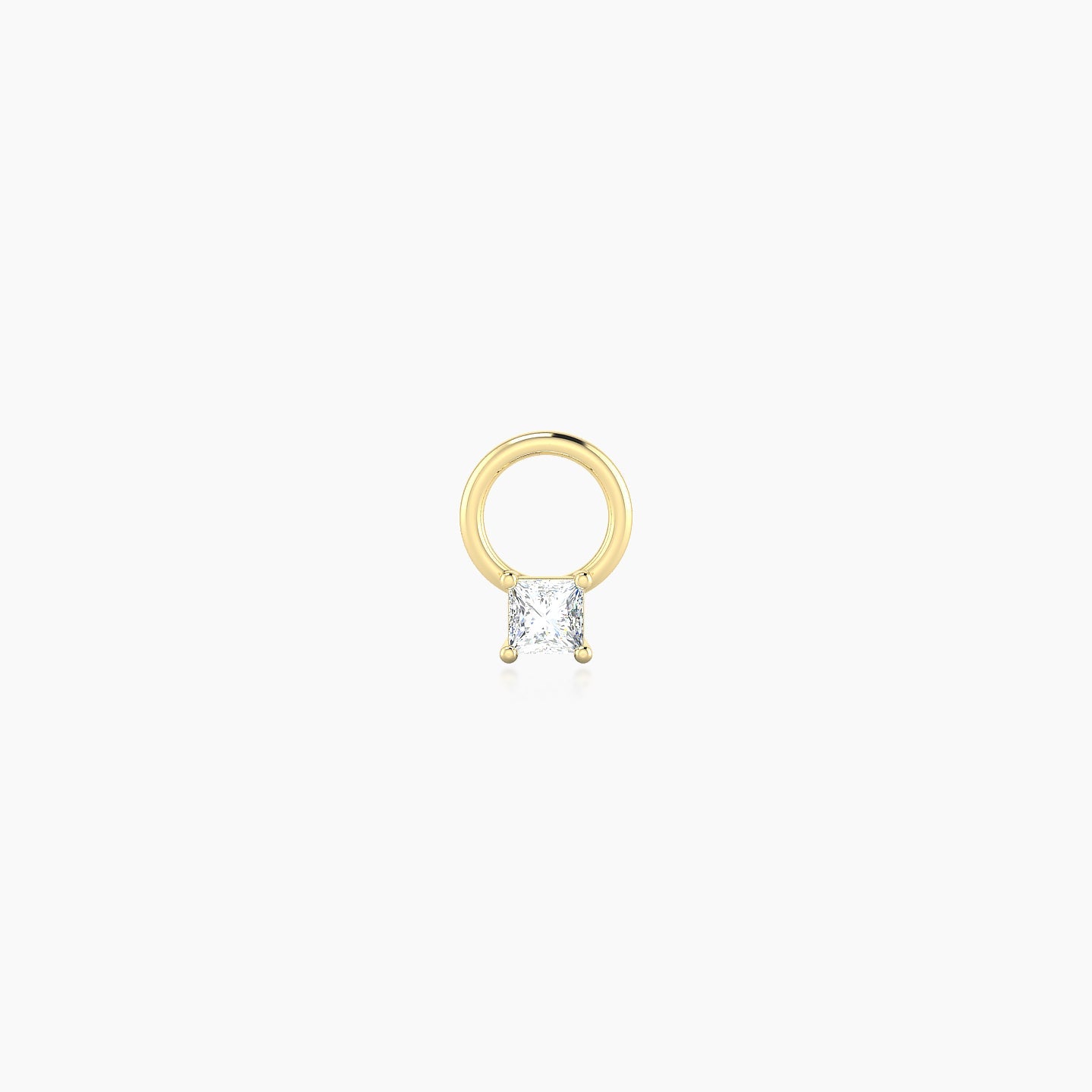 Nut | 18k Yellow Gold 2.5 mm Princess Diamond Charm