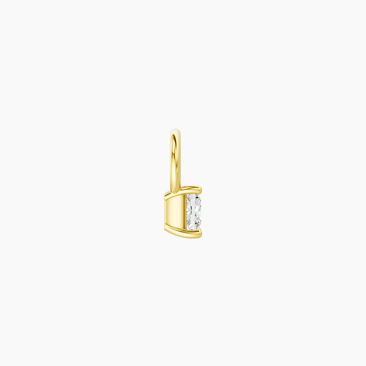 Nut | 18k Yellow Gold 3 mm Princess Diamond Charm