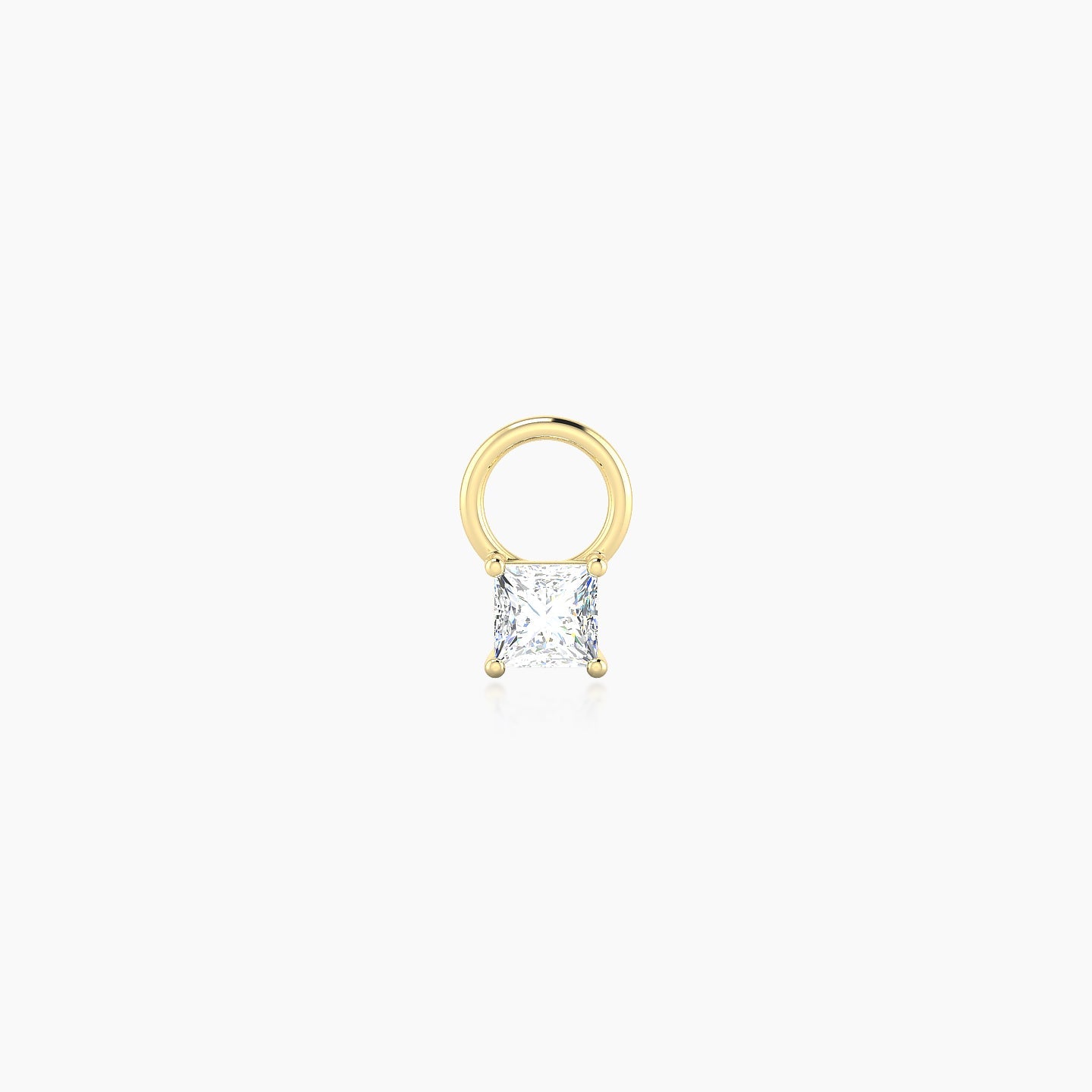 Nut | 18k Yellow Gold 3 mm Princess Diamond Charm