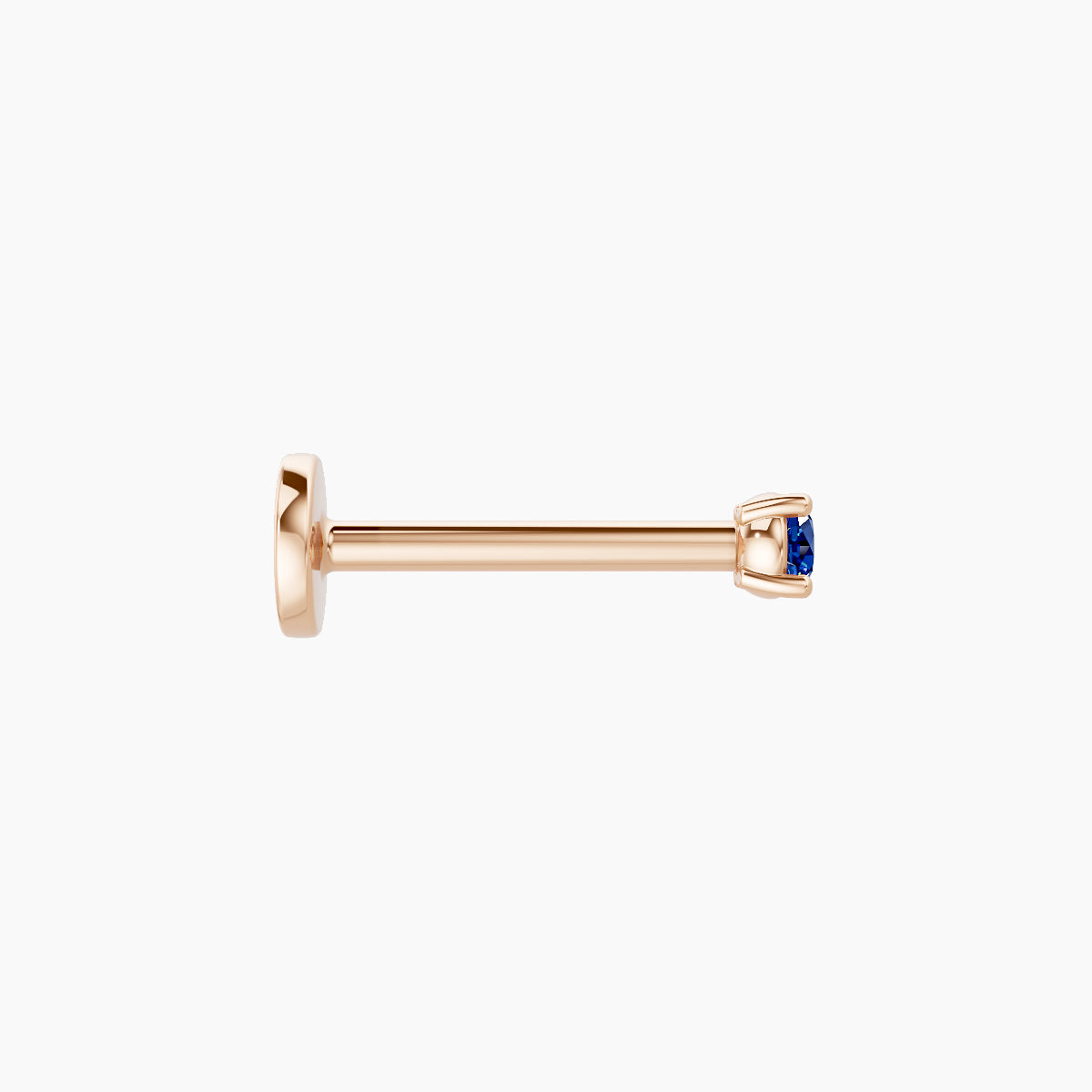 Nut | 18k Rose Gold 8 mm 2 mm Round Sapphire Piercing