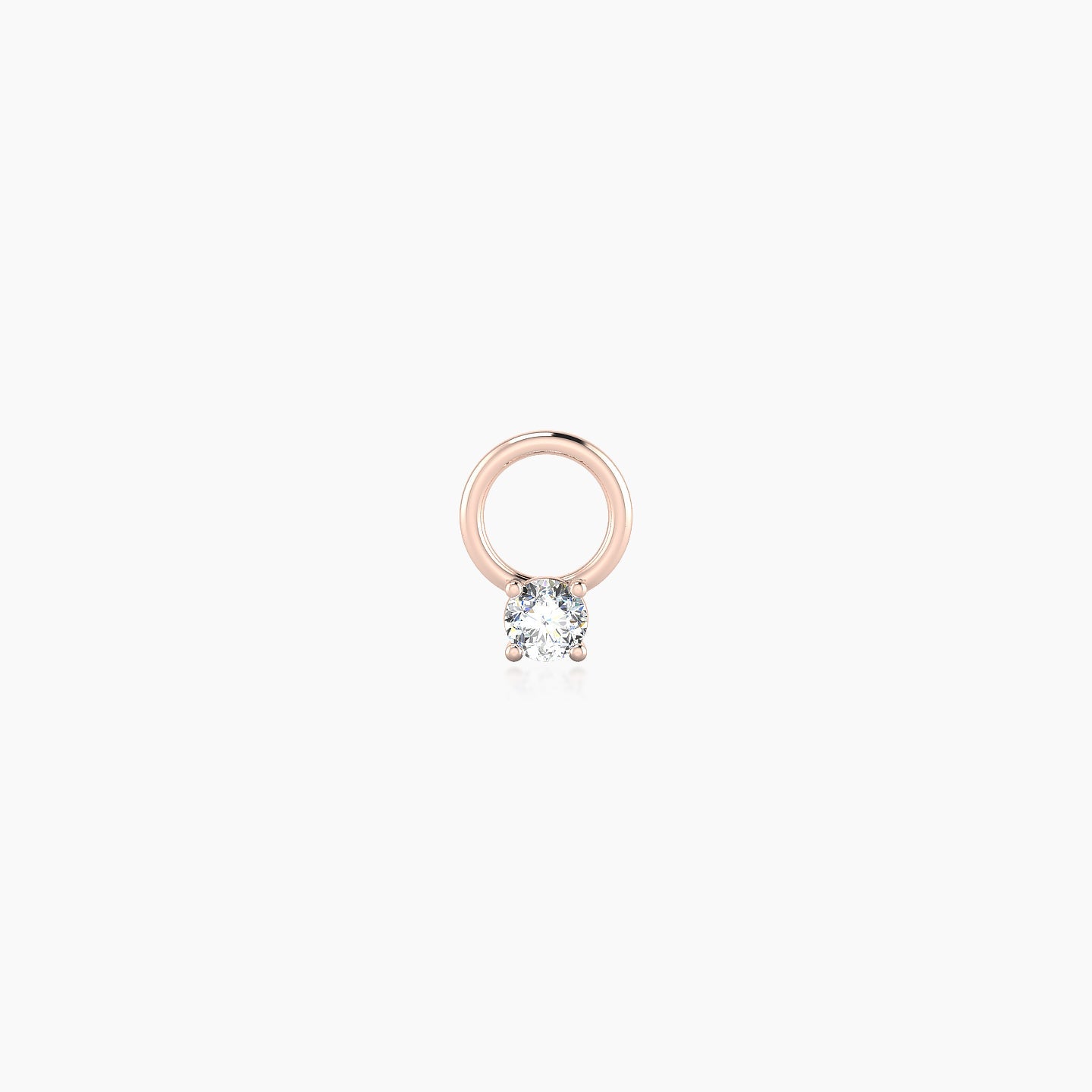 Nut | 18k Rose Gold 2 mm Round Diamond Charm