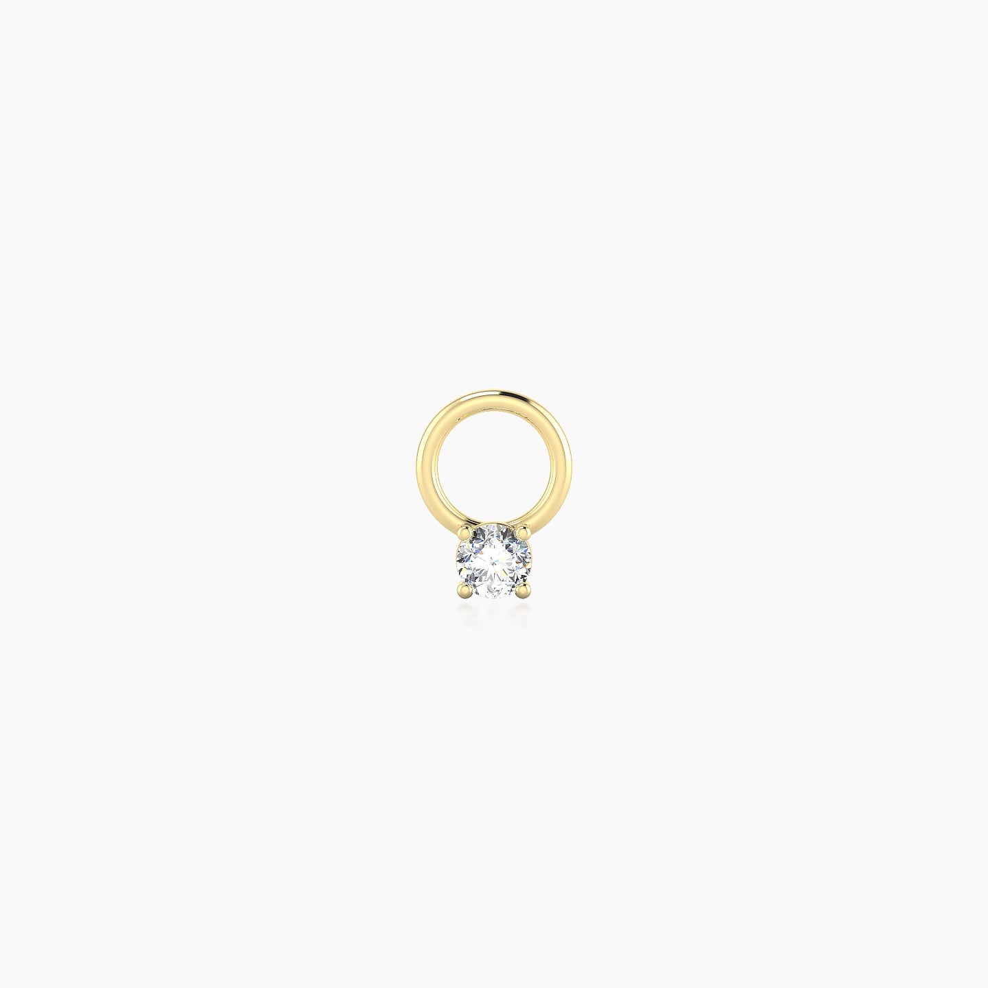 Nut | 18k Yellow Gold 2 mm Round Diamond Charm