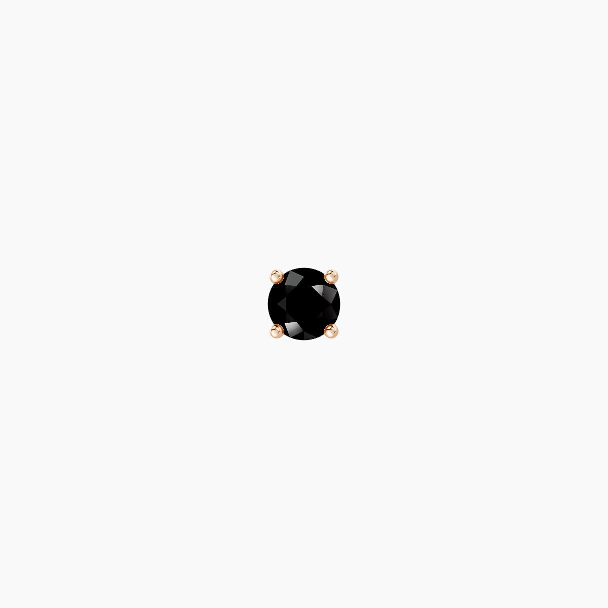 Nut | 18k Rose Gold 5 mm 2.5 mm Round Black Diamond Piercing