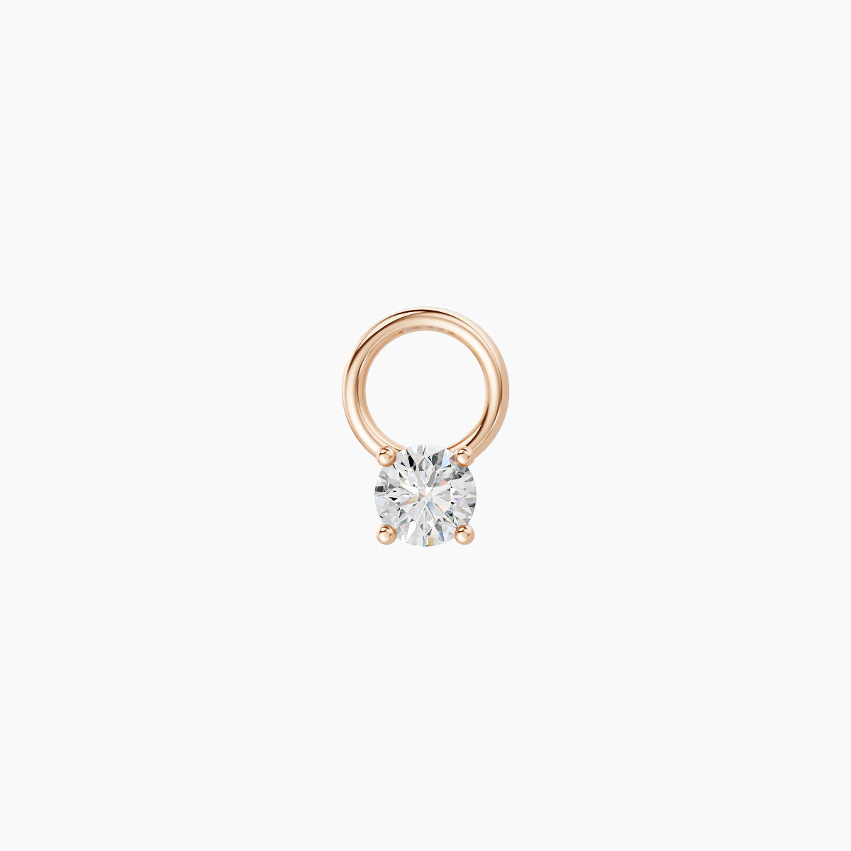 Nut | 18k Rose Gold 2.5 mm Round Diamond Charm