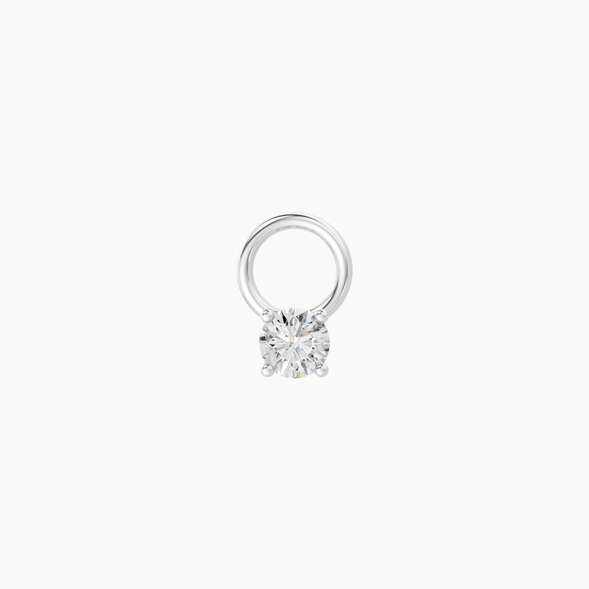 Nut | 18k White Gold 2.5 mm Round Diamond Charm