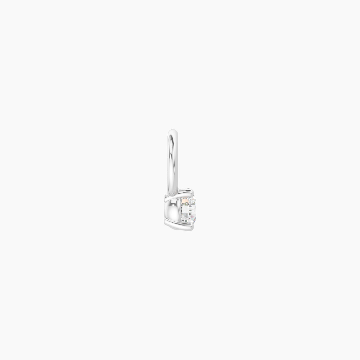 Nut | 18k White Gold 2.5 mm Round Diamond Charm
