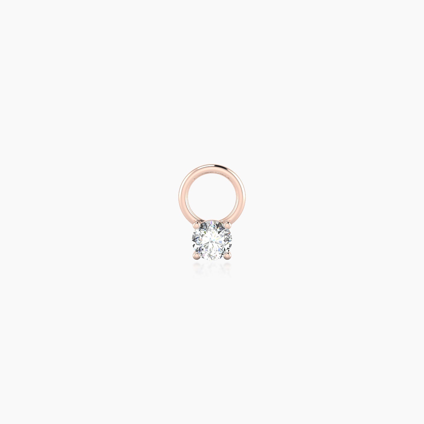 Nut | 18k Rose Gold 2.5 mm Round Diamond Charm