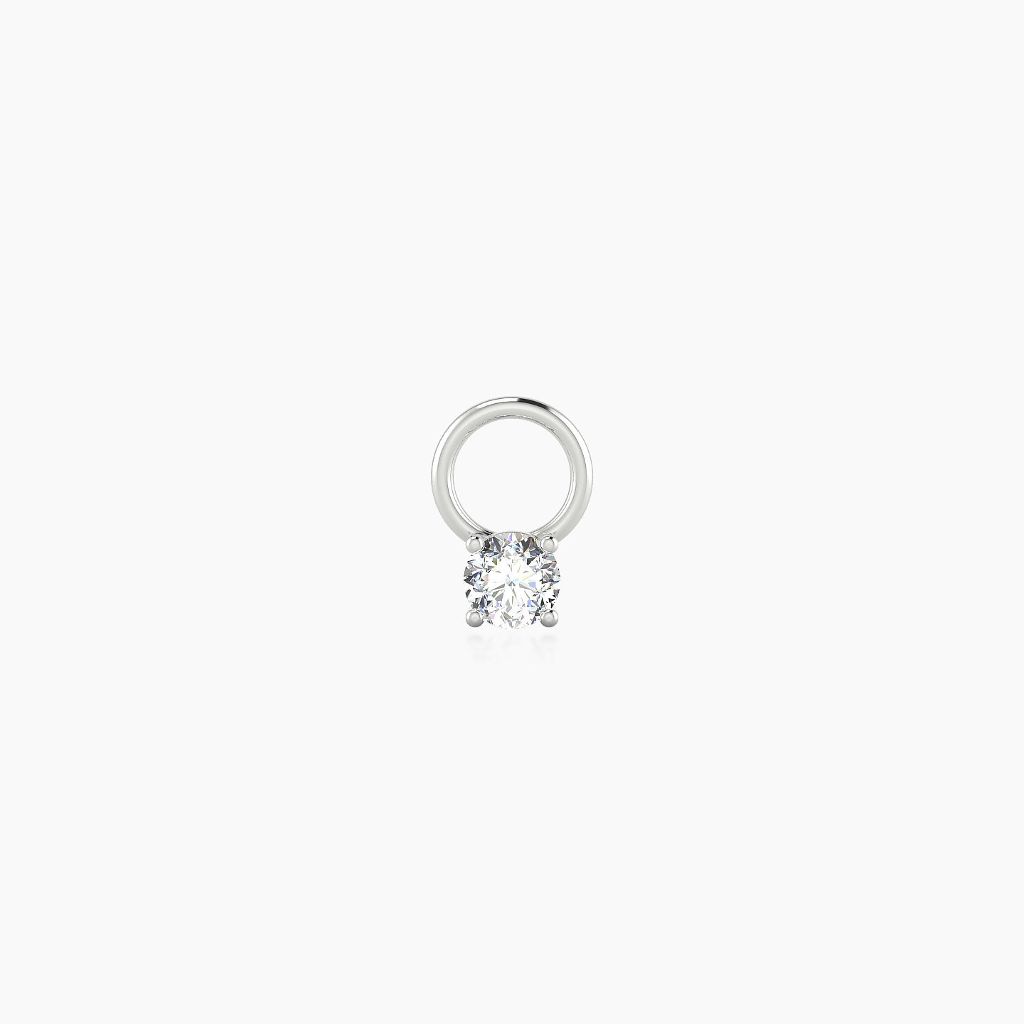 Nut | 18k White Gold 2.5 mm Round Diamond Charm