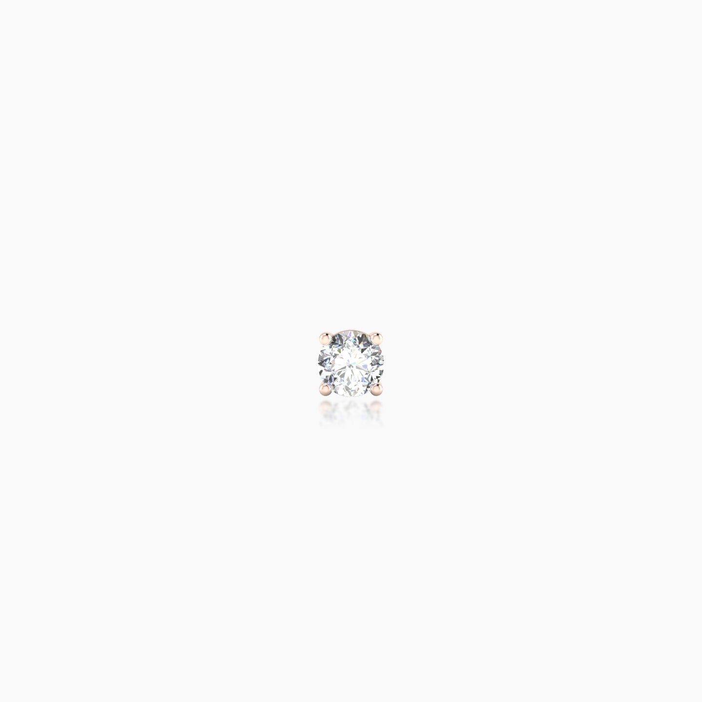 Nut | 18k Rose Gold 2.5 mm Round Diamond Earring