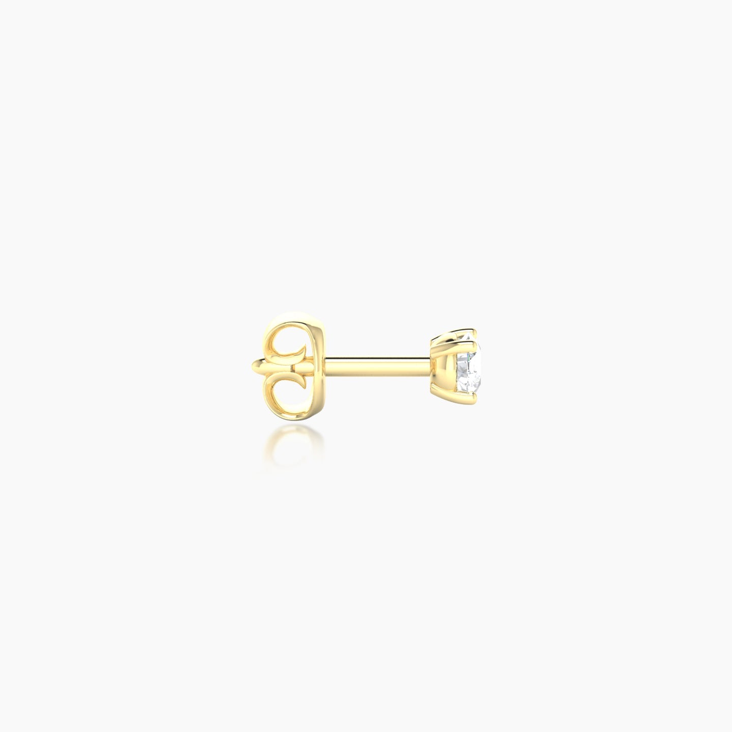 Nut | 18k Yellow Gold 2.5 mm Round Diamond Earring