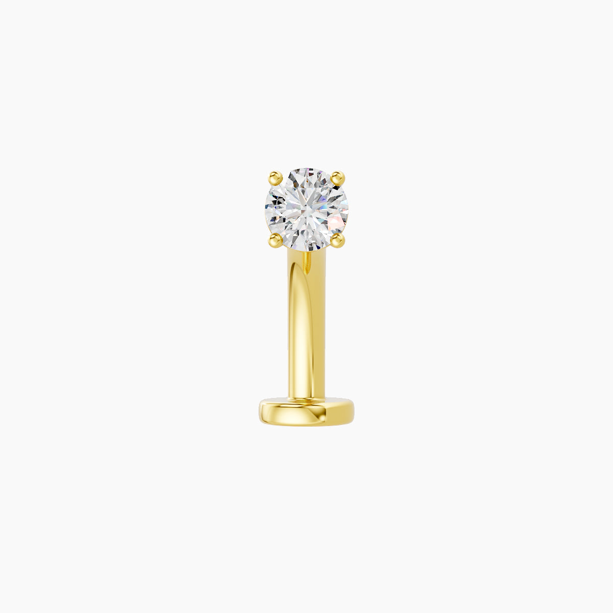 Nut | 18k Yellow Gold 3 mm 10 mm Round Diamond Floating Navel Piercing
