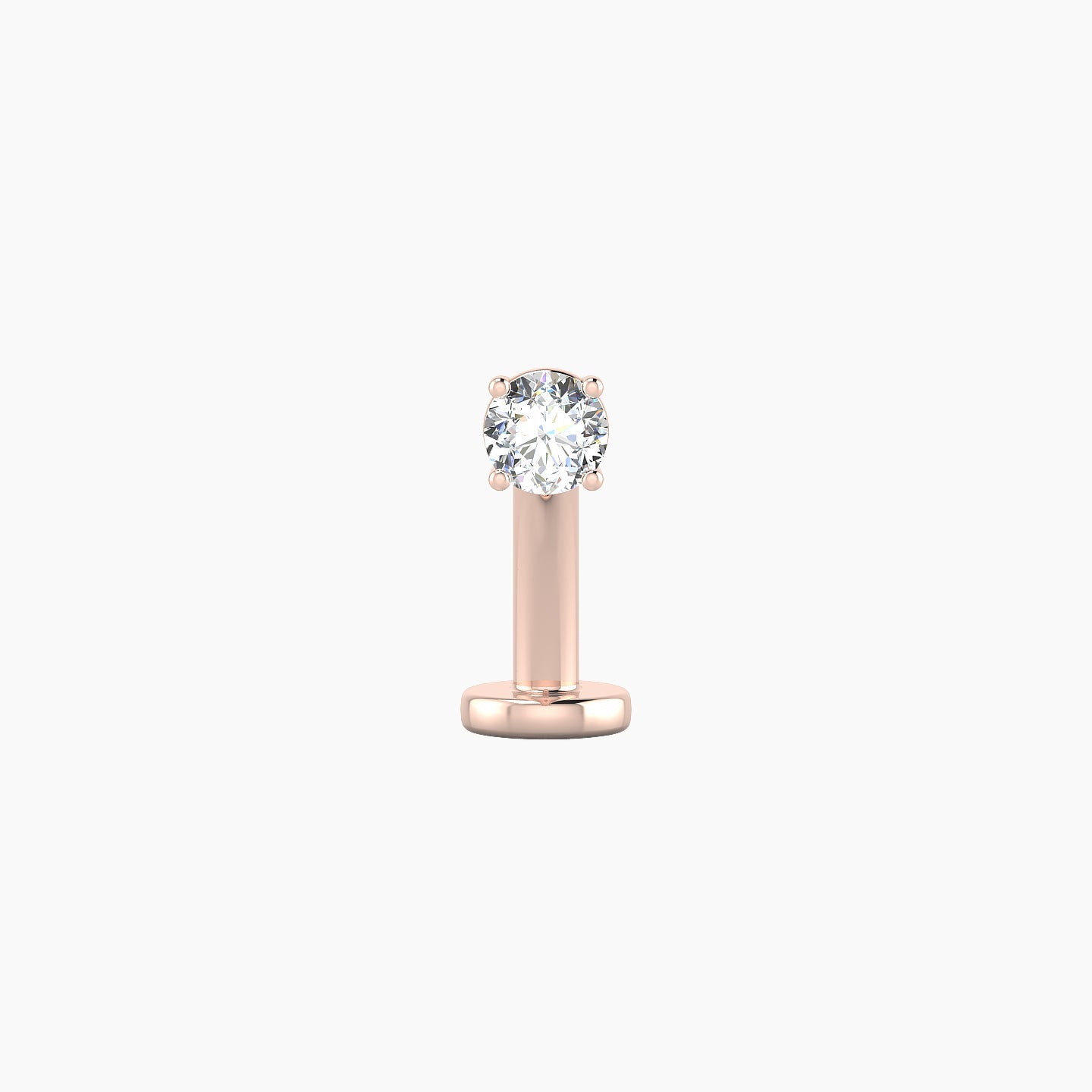 Nut | 18k Rose Gold 3 mm 10 mm Round Diamond Floating Navel Piercing