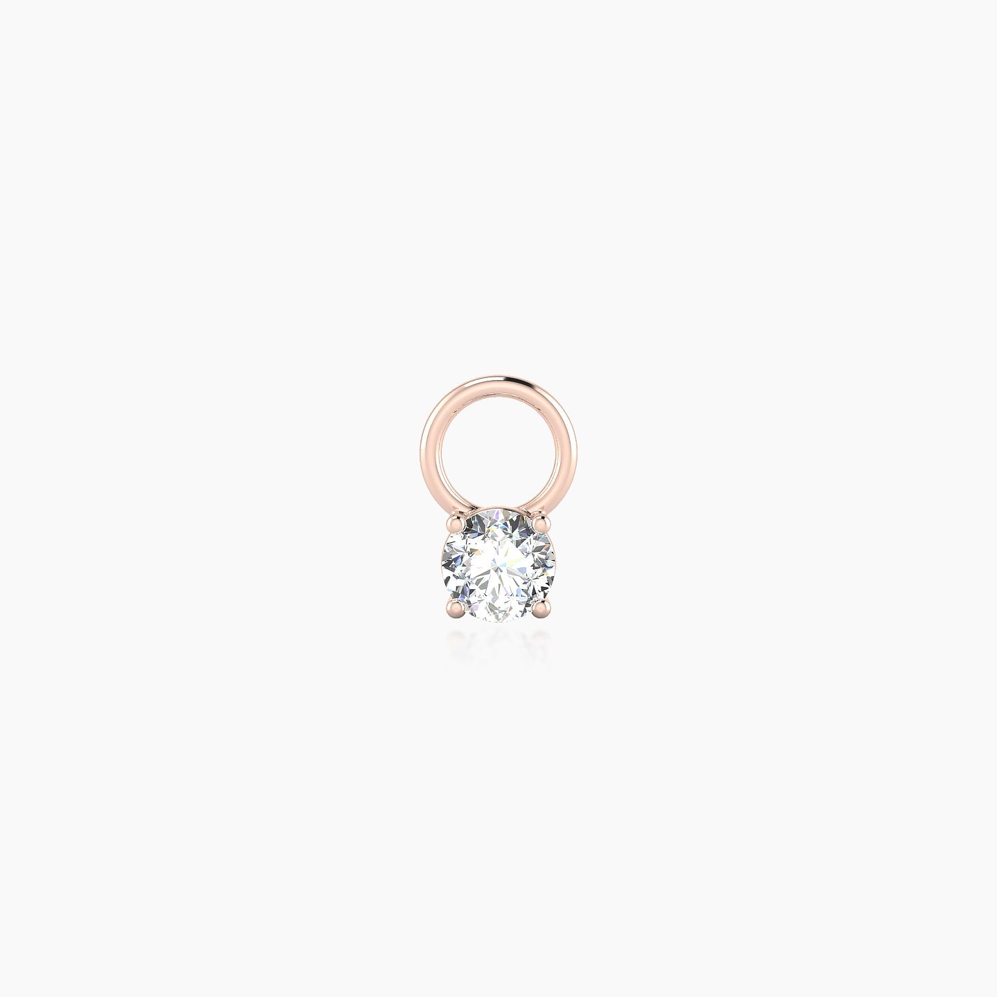Nut | 18k Rose Gold 3 mm Round Diamond Charm