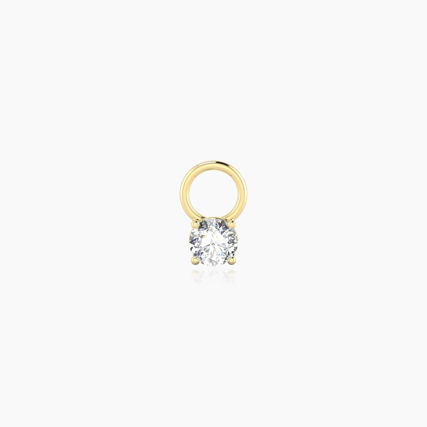 Nut | 18k Yellow Gold 3 mm Round Diamond Charm