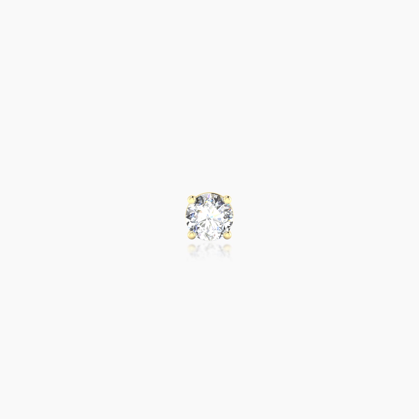 Nut | 18k Yellow Gold 3 mm Round Diamond Earring