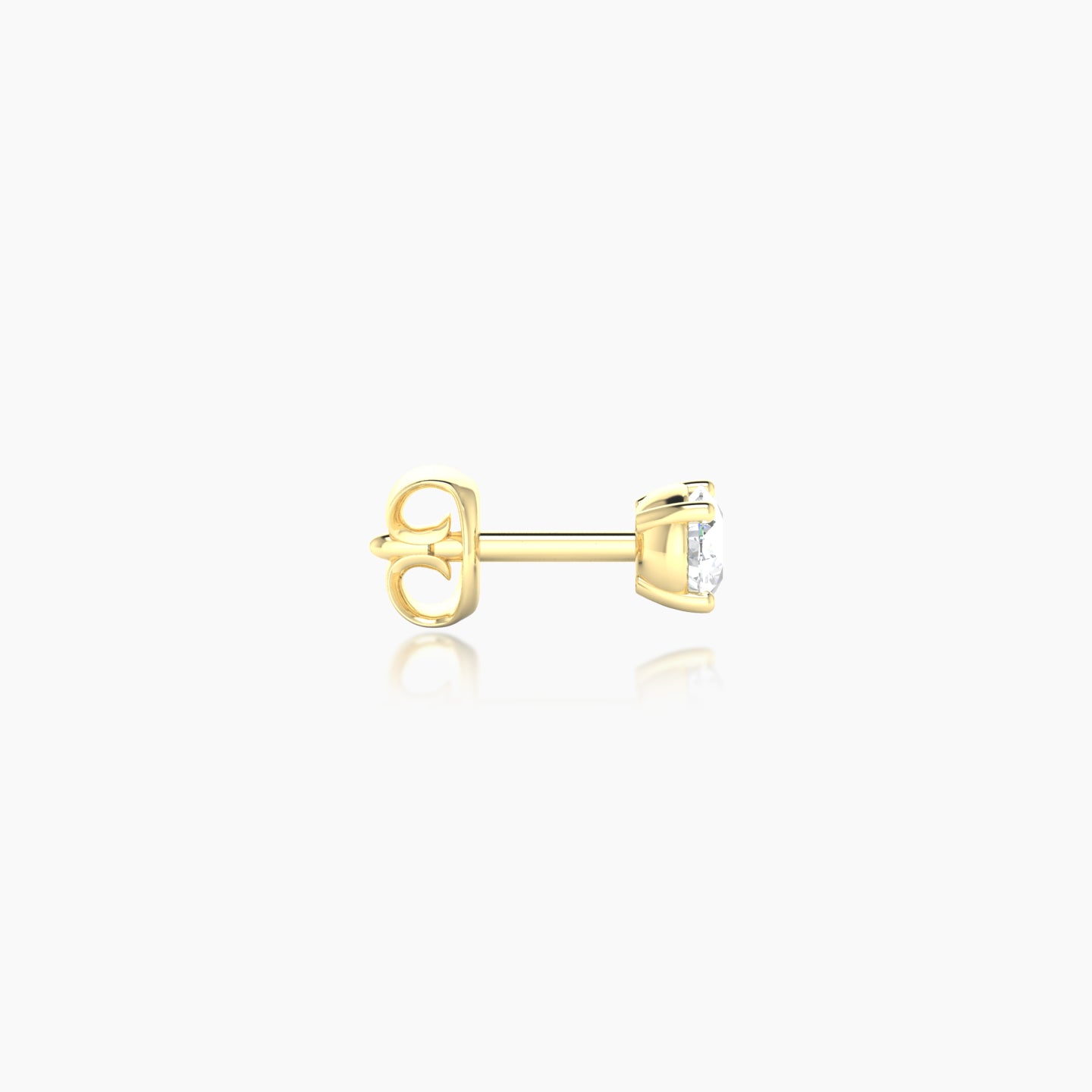 Nut | 18k Yellow Gold 3 mm Round Diamond Earring