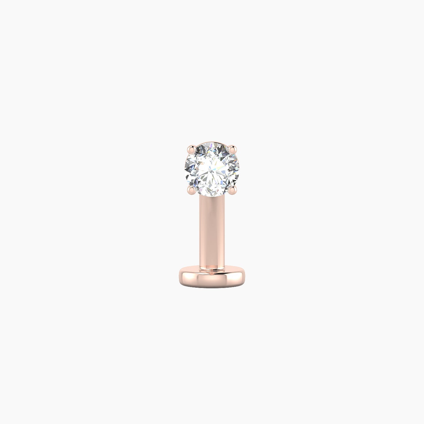 Nut | 18k Rose Gold 3.4 mm 10 mm Round Diamond Floating Navel Piercing