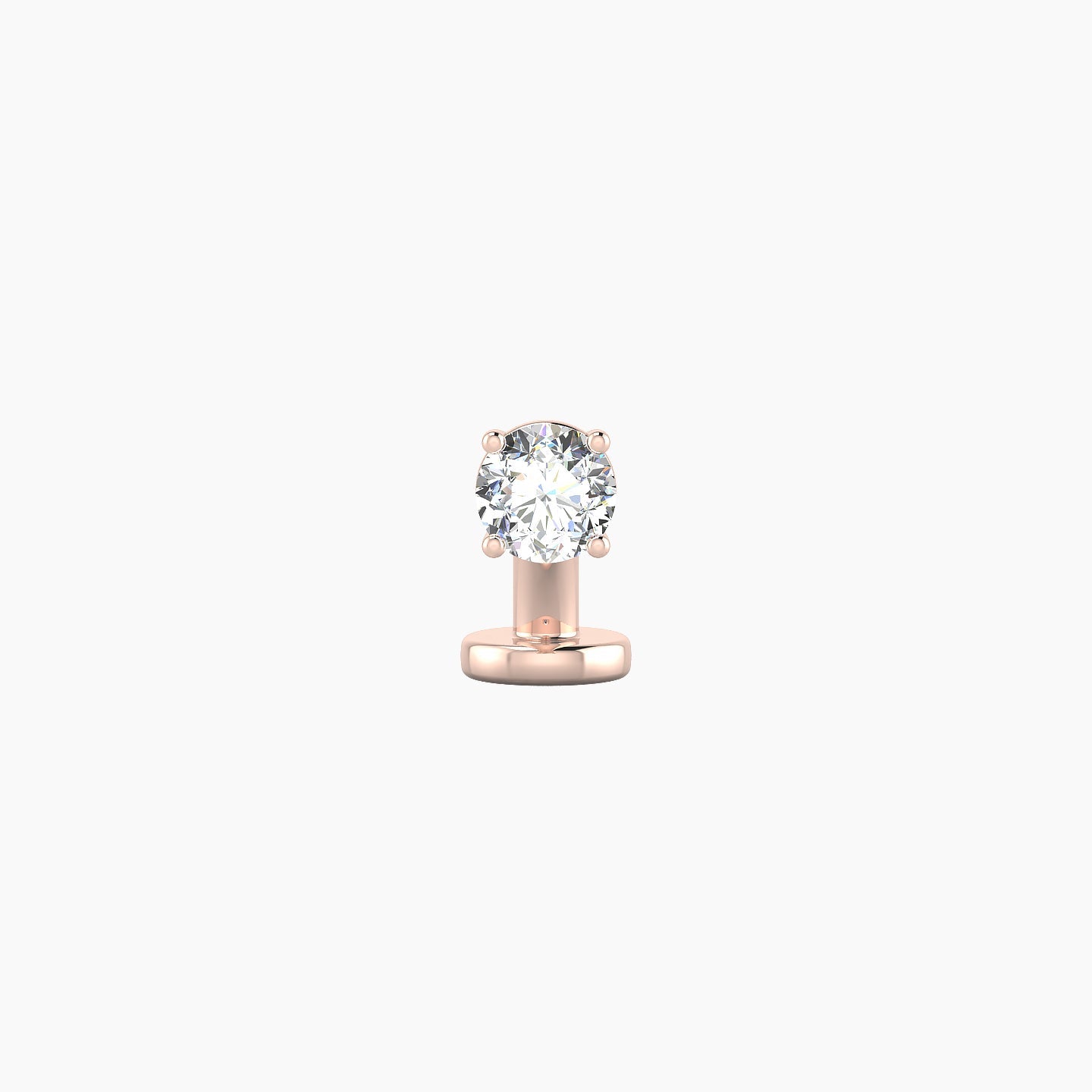 Nut | 18k Rose Gold 3.4 mm 6 mm Round Diamond Floating Navel Piercing